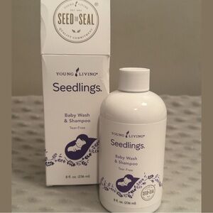 Young Living Seedlings Baby Wash & Shampoo - White - New in Box